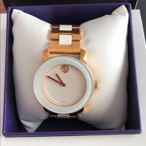 Movado BOLD Watch White & Rosegold
